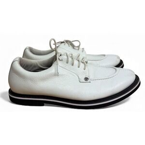 G/FORE Pintuck Gallivanter Golf Shoes Mens 10.5 White Snow Onyx G4MS19EF07